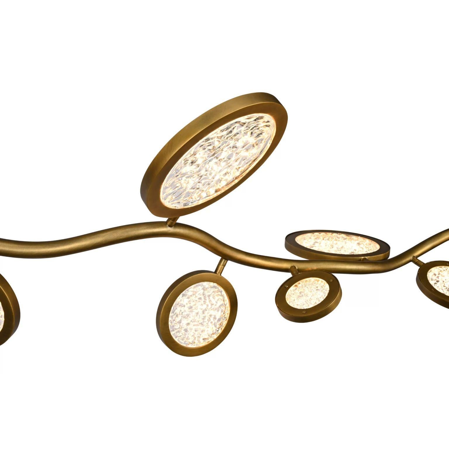 Post-Modern Island Circles Brass Pendant Lamp by Dainte For Sale