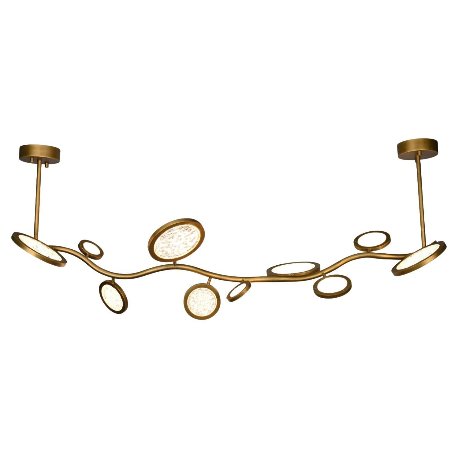 Island Circles Brass Pendant Lamp by Dainte For Sale