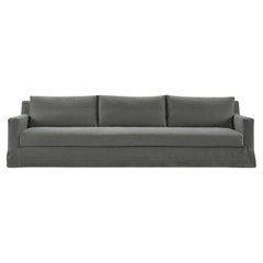 Island Linen and Hemp Slipcover Sofa, Custom made in Spain