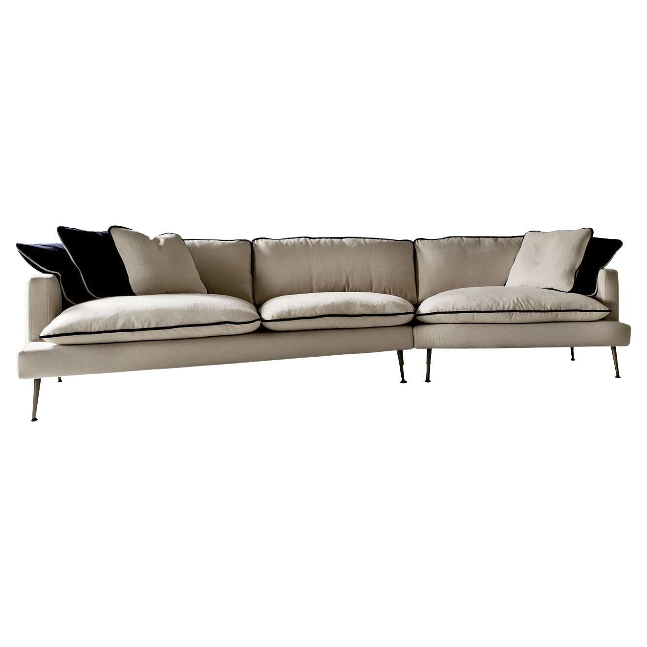 Island Modular Black-And-White Sofa For Sale