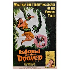 Vintage "Island of the Doomed" 1966 Original Horror B-Movie Poster