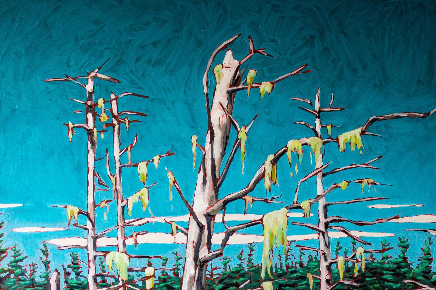 Moderne Isle Au Haut par James Mattison, 36x48, huile sur toile de bois, peinture d'art en vente