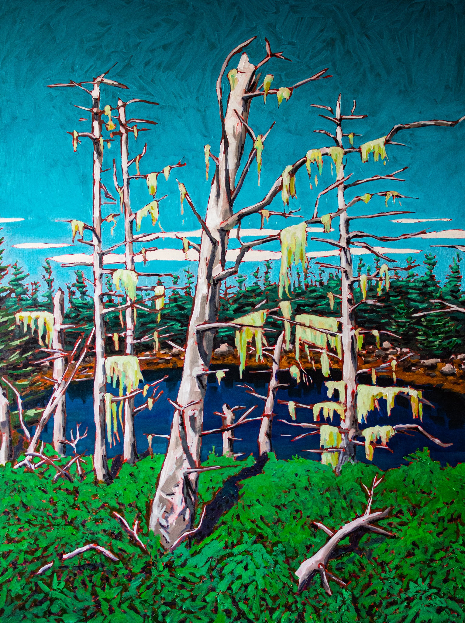 Isle Au Haut von James Mattison, 36x48, Öl auf Holzleinwand, Gemälde der bildenden Kunst
