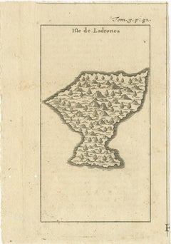 Isle de Ladrones: Early 18th-Century Map of the Mariana Islands by F. Bernard