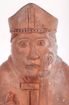 Isle of Lewis Scottish Terracotta Bishop Chess Piece