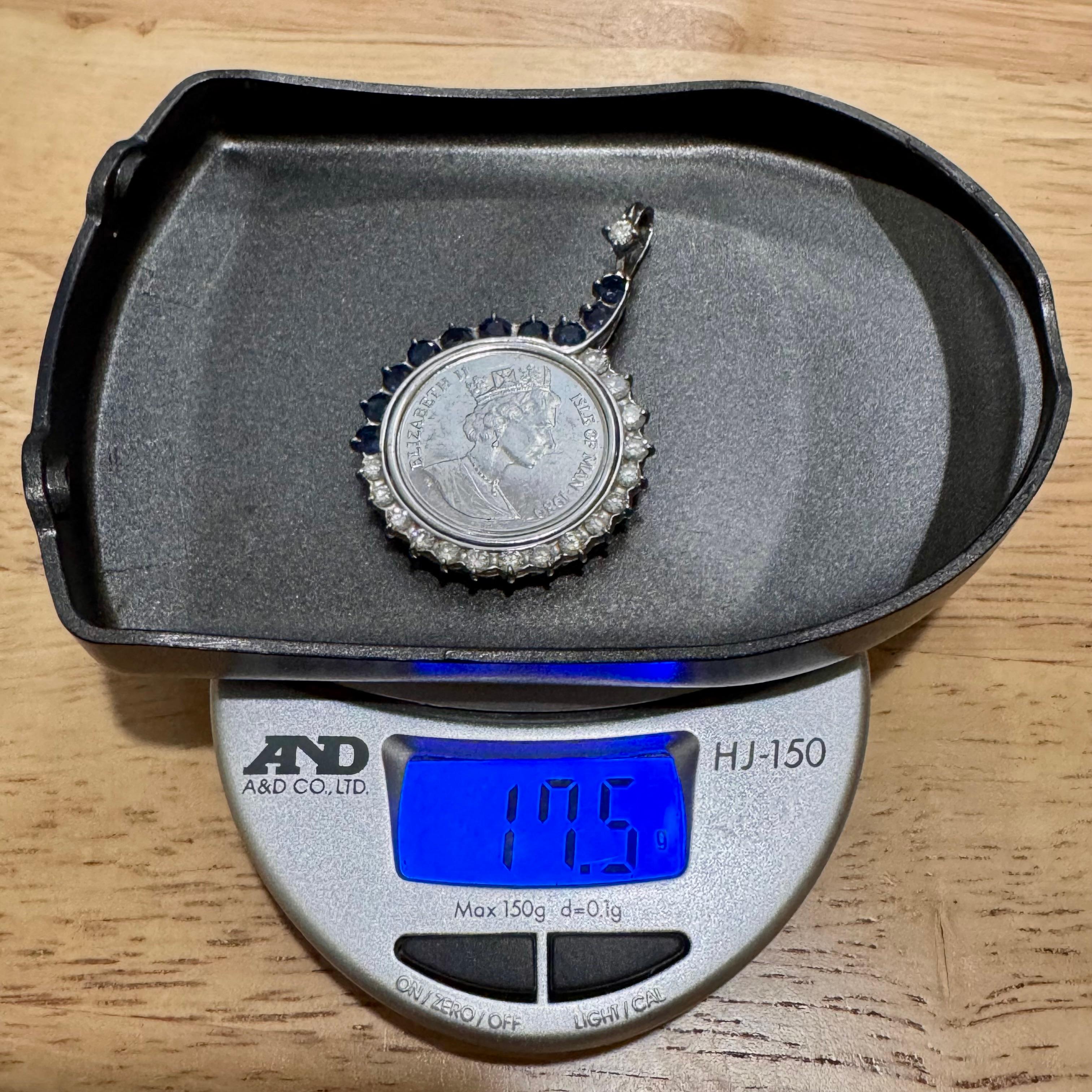 Isle of Man 1989 Gatto persiano Elisabetta II Moneta d'oro da 1/5 di corona Ciondolo Top in vendita 4