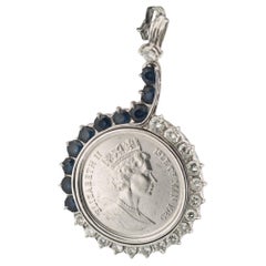 Isle of Man 1989 Persian Cat Elizabeth II Coin 1/5 Crown Gold Pendant Top Isle of Man 1989 Persian Cat Elizabeth II Coin 1/5 Crown Gold Pendant Top