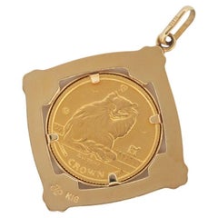 Isle of Man 1995 Türkische Katze Elizabeth II Münze 1/25 oz Krone Gold Anhänger Top