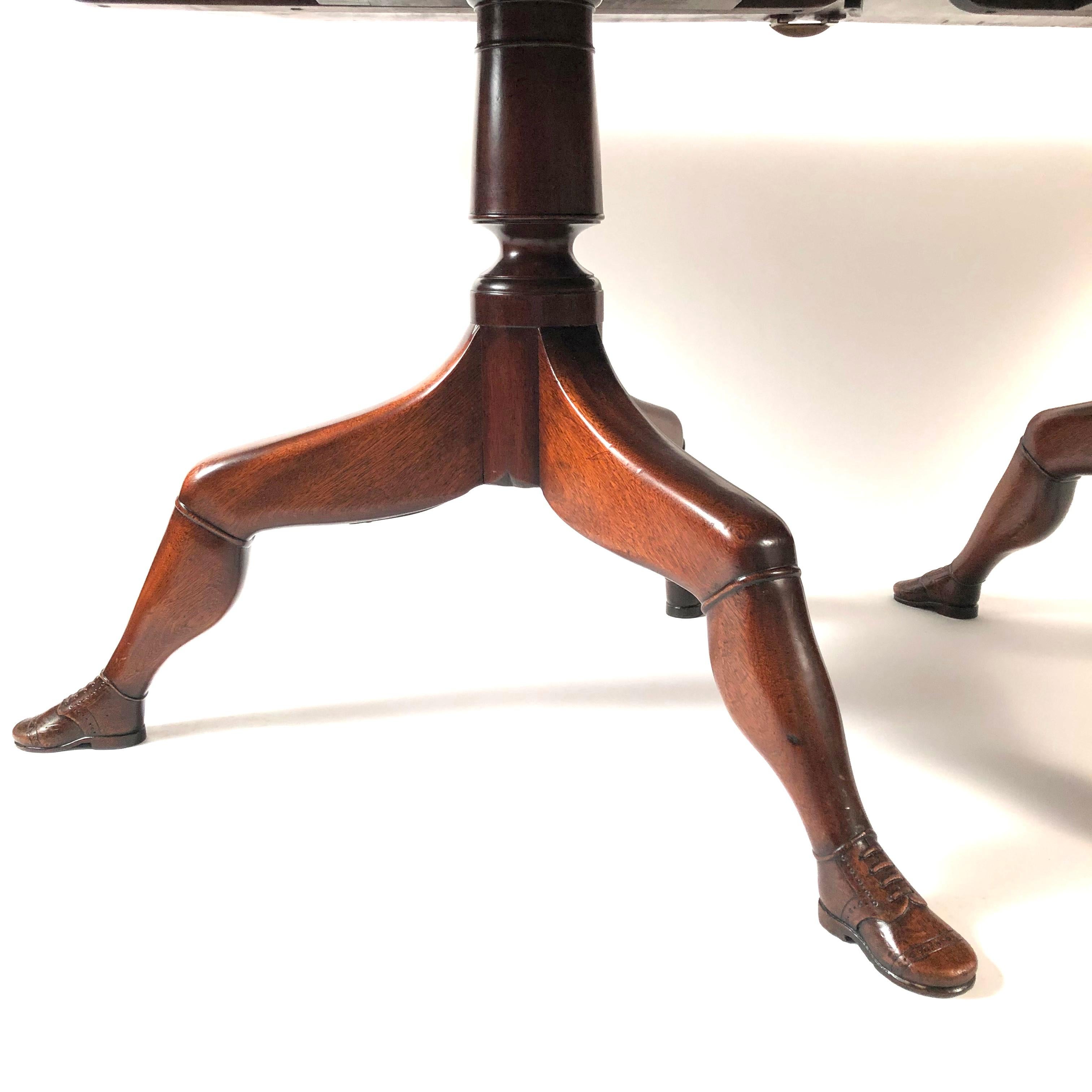 Hand-Carved 19th Century Isle of Man Mahogany Extension Dining Table
