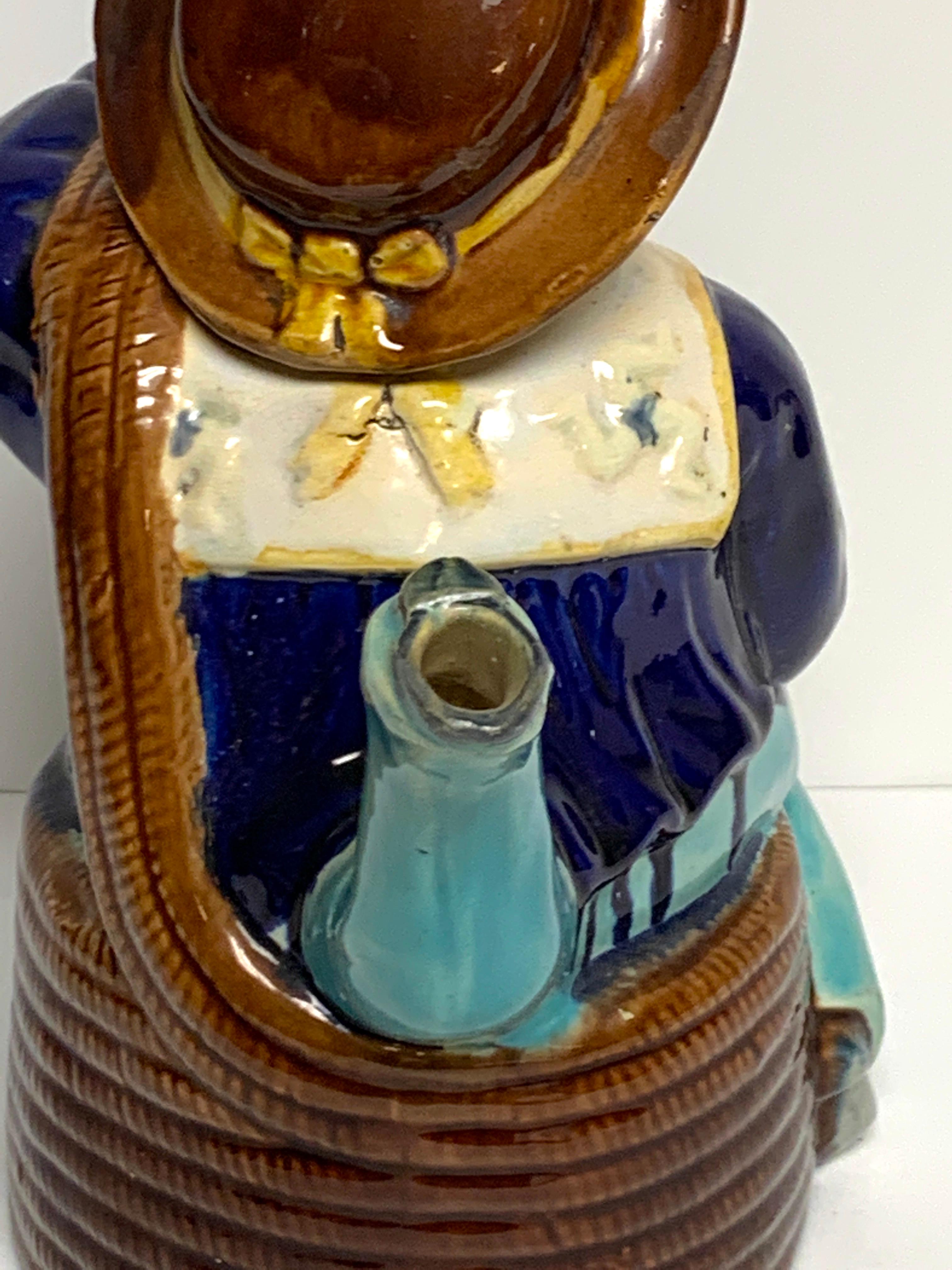 Isle of Man Majolica 'Manx Sailor' Teapot, by William Brownfield & Sons 2