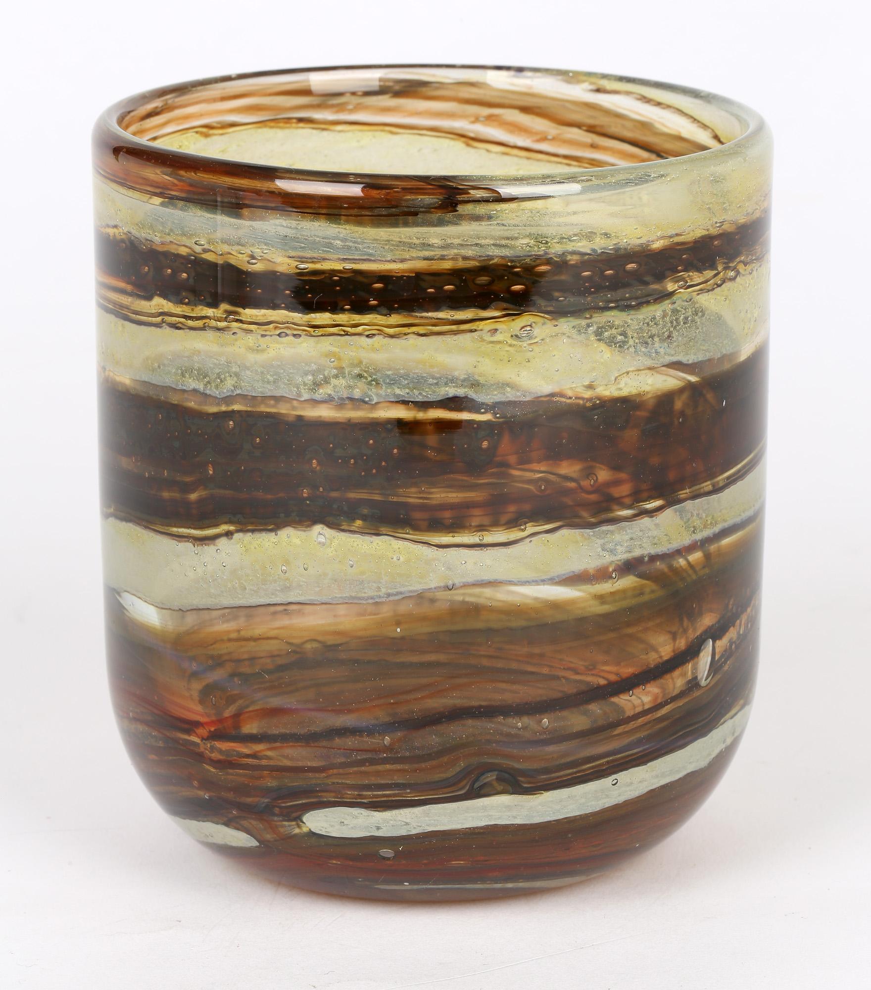 Blown Glass Isle of Wight Art Glass Vase by Michael Harris