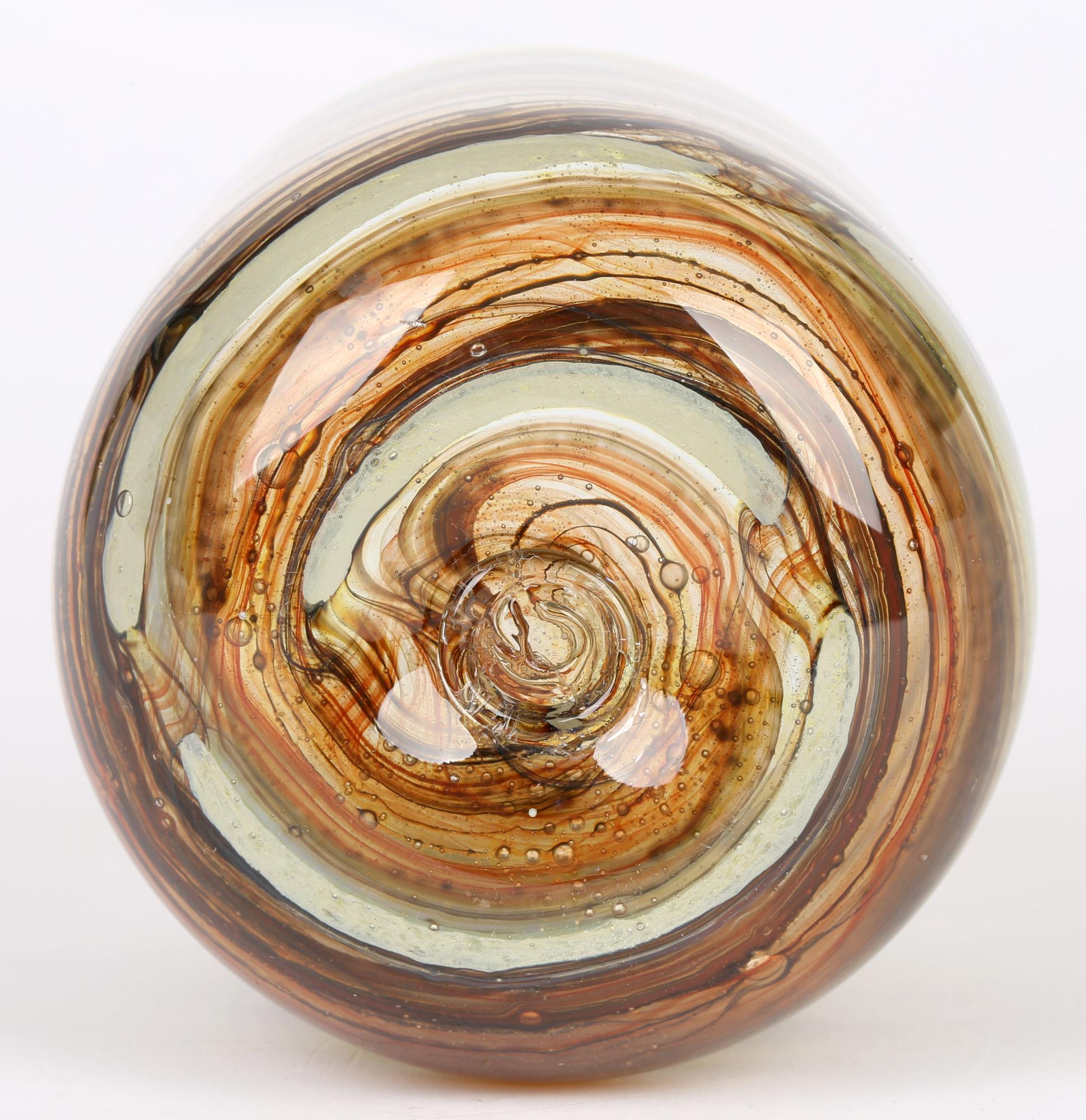 Hand-Crafted Isle of Wight Art Glass Vase by Michael Harris