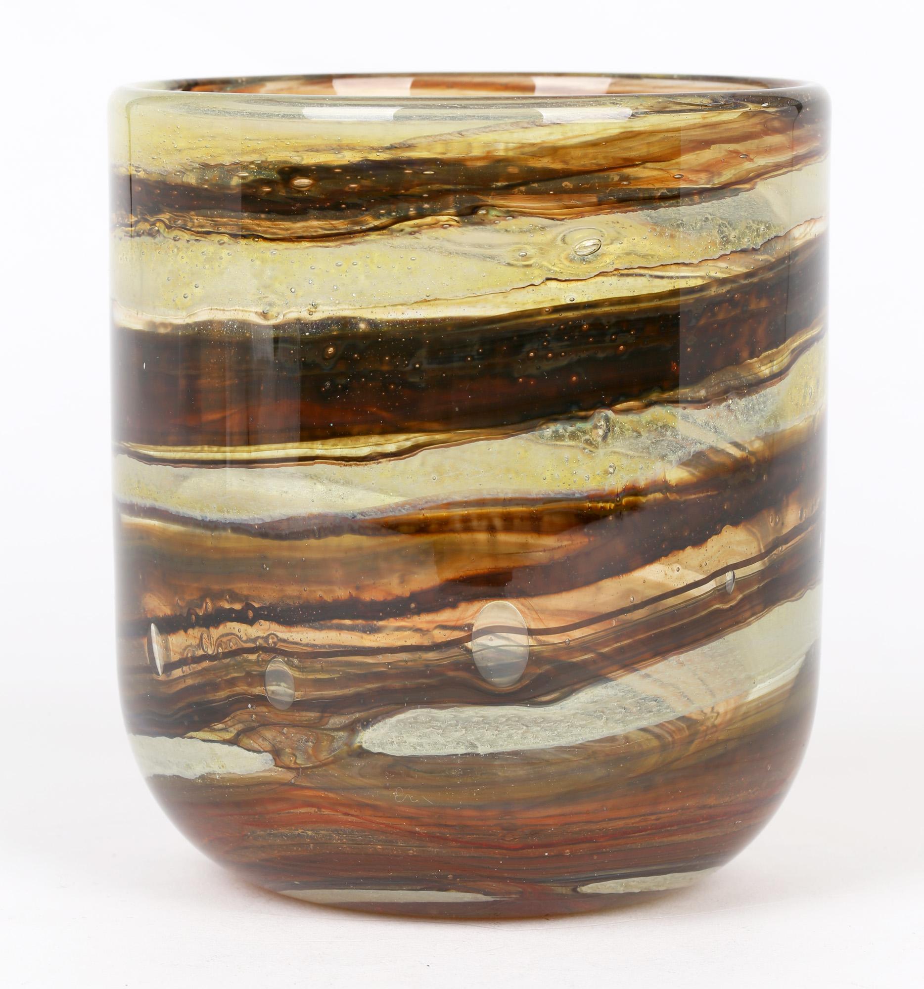 Late 20th Century Isle of Wight Art Glass Vase by Michael Harris
