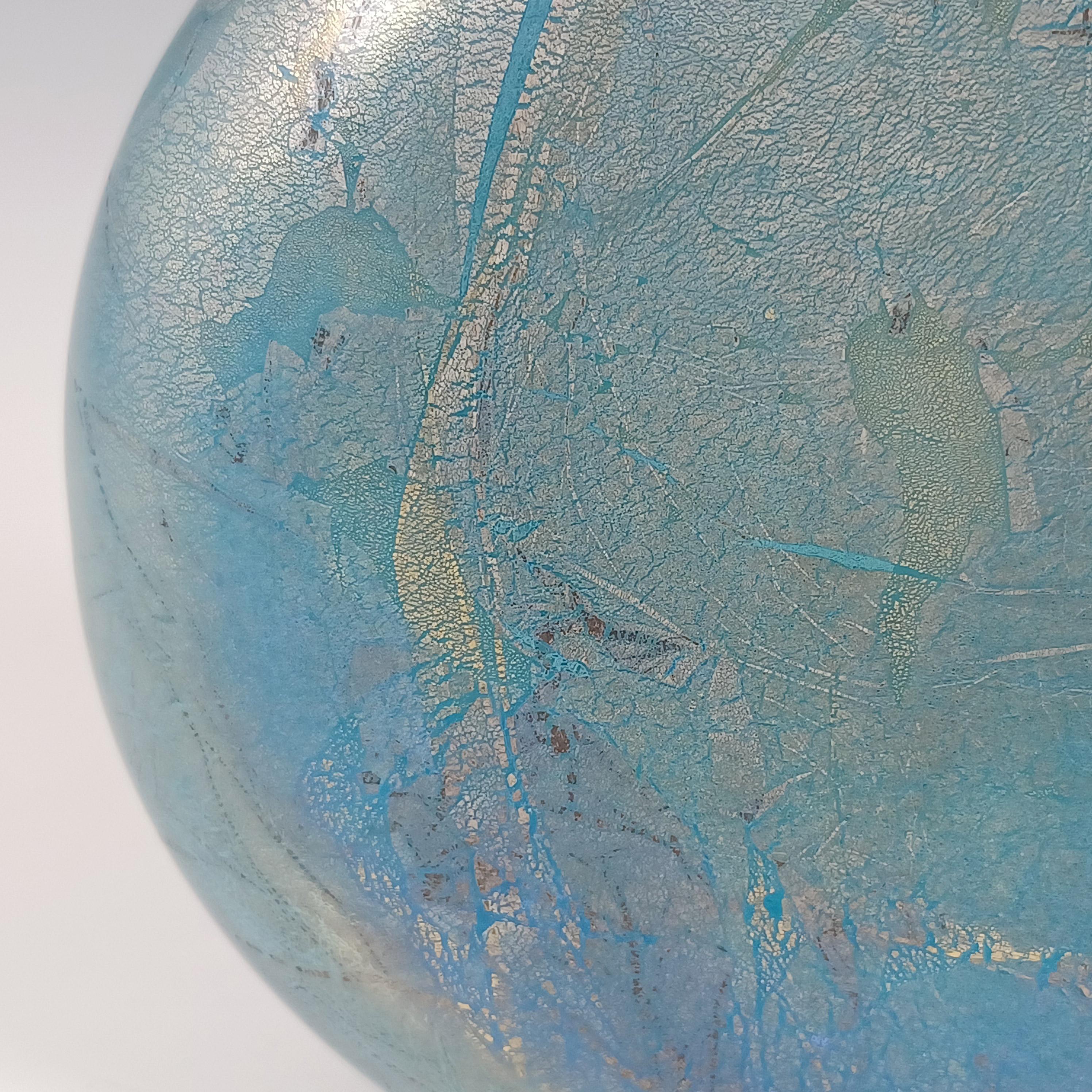 Fait main Flacon de parfum en verre «Azurene Turquoise » Isle of Wight Studio en vente