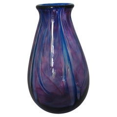 Vase en verre Isle of Wight Studio A signé Peter Ross  Soufflé à la main Superbe  