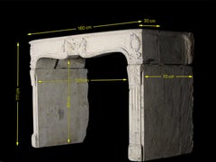 Isle You La Sorgue Garniture de cheminée avec détails floraux et Patina