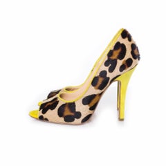 ISLO Isabella Lorusso, Leopard ponyskin peep-toe pump.