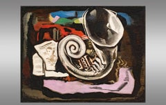 Ismael de la Serna (1898-1968) "Music" oil on canvas signed and dated 1929