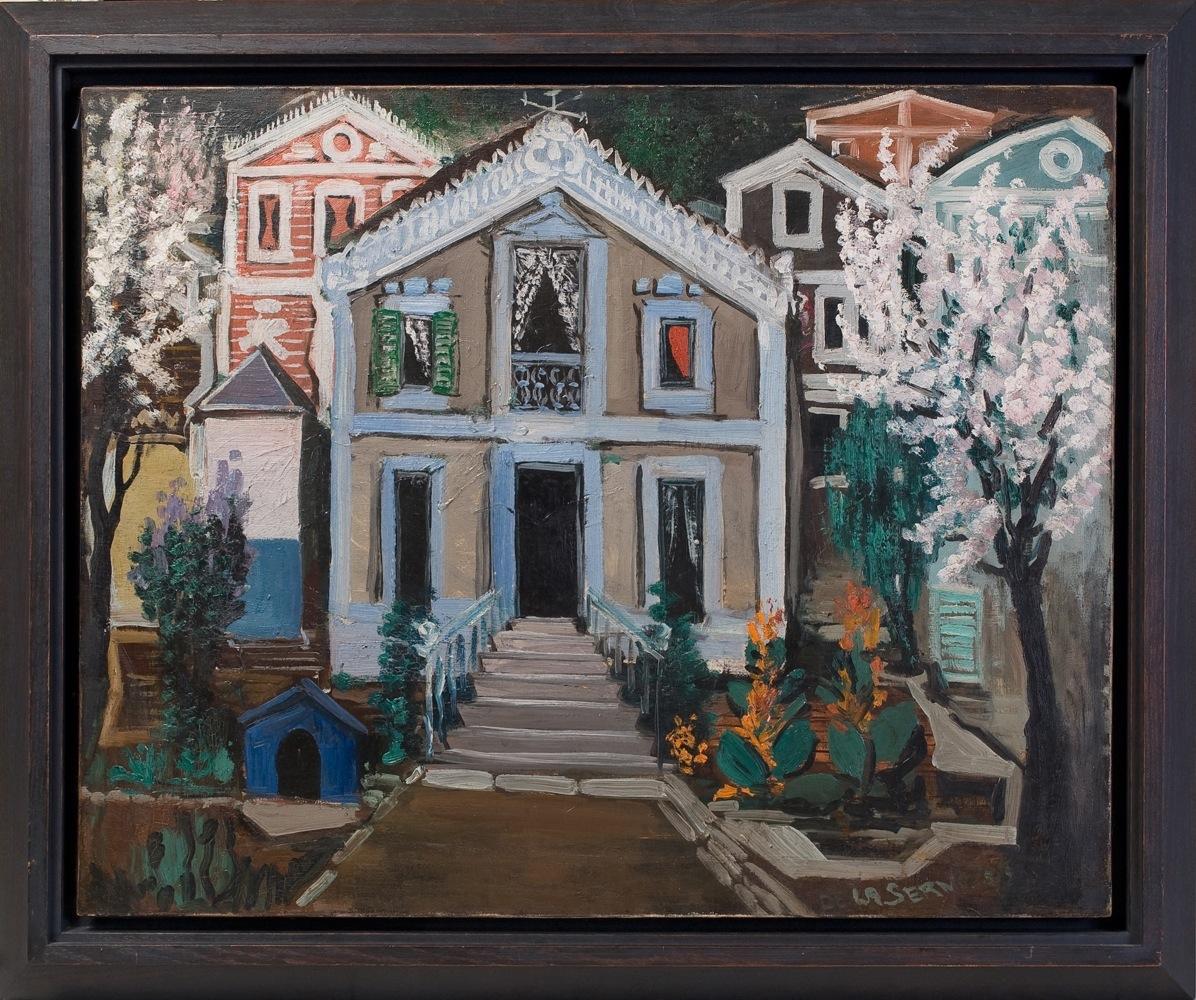 Ismael de la Serna (1898-1968) ''La maison''
Huile sur toile. 
Publié sur  dans le catalogue présenté au 