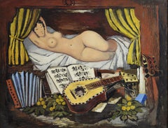 Jeune Fille à l'Accordéon by ISMAEL DE LA SERNA - Spanish artist, cubist art