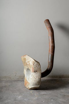 Harmony, Ismael Shivute, Soapstone and reclaimed metal, sculpture, hand carved