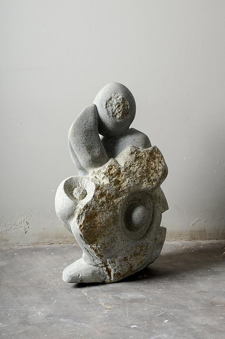 Intercession, 2020. Soapstone 

Hailing from northern Namibia, Ismael Shivute studied Sculpture and Product Development in the Department of Visual Arts at the College of the Arts. Shivute has participated in many group exhibitions locally and