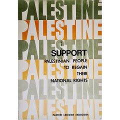 Vintage Circa 1975 original poster by Palestine Liberation Organization - Middle East