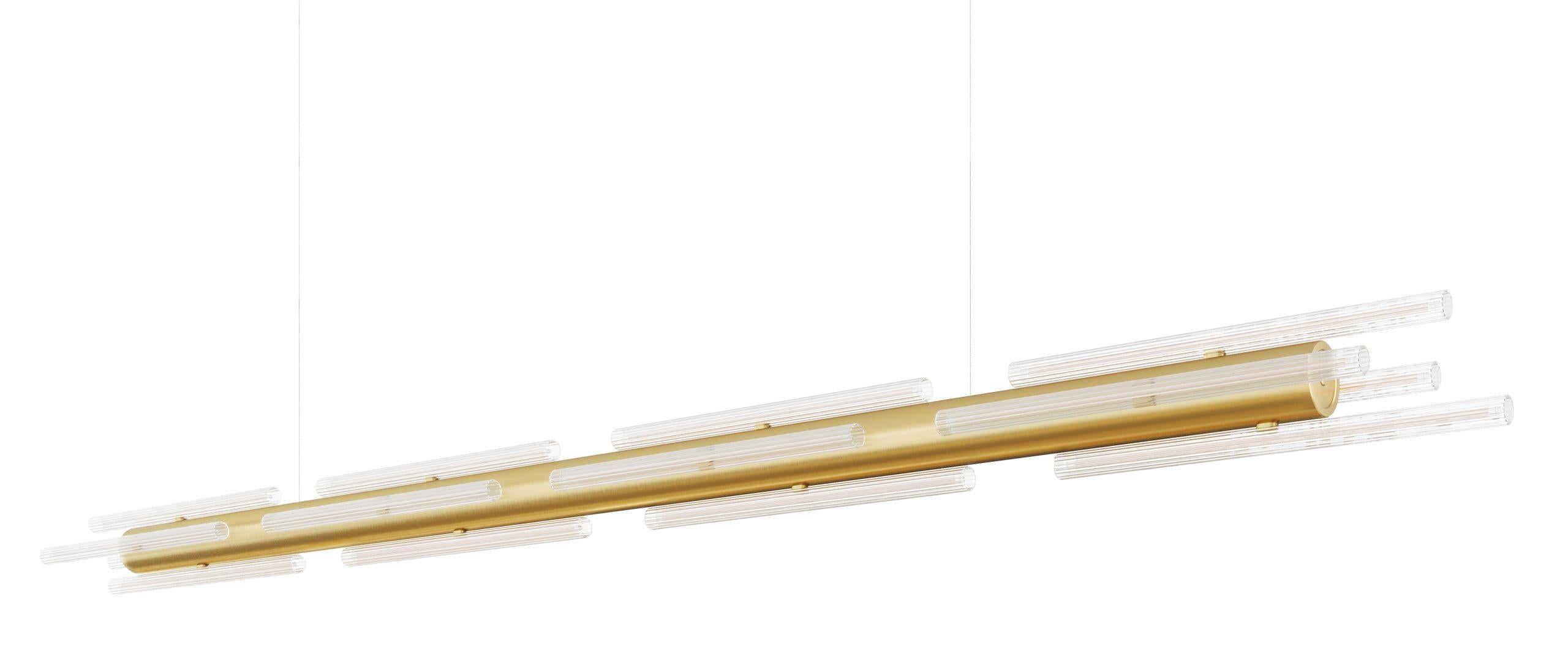 Alluminio Lampada a sospensione Iso Large in alluminio champagne di JSPR in vendita
