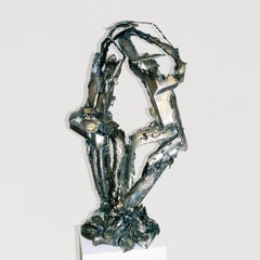 Retro "Duet", Abstract, Figurative, Welded Steel Metal Sculpture