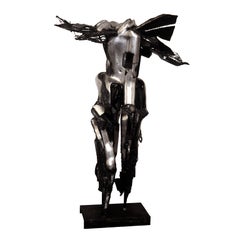 "Man", Large Abstract Welded Steel Sculpture, Figurative, Metal, Outdoor
