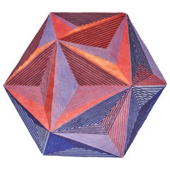 Tappeto Isocaedro, Limit Ed, Nodo a mano, 200kn, Lana+Seta di bambù, Lanzavecchia+Wai