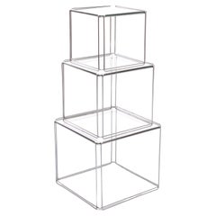 Isocèle Chrom Nischentische Max Sauze, 1970er Jahre Frankreich