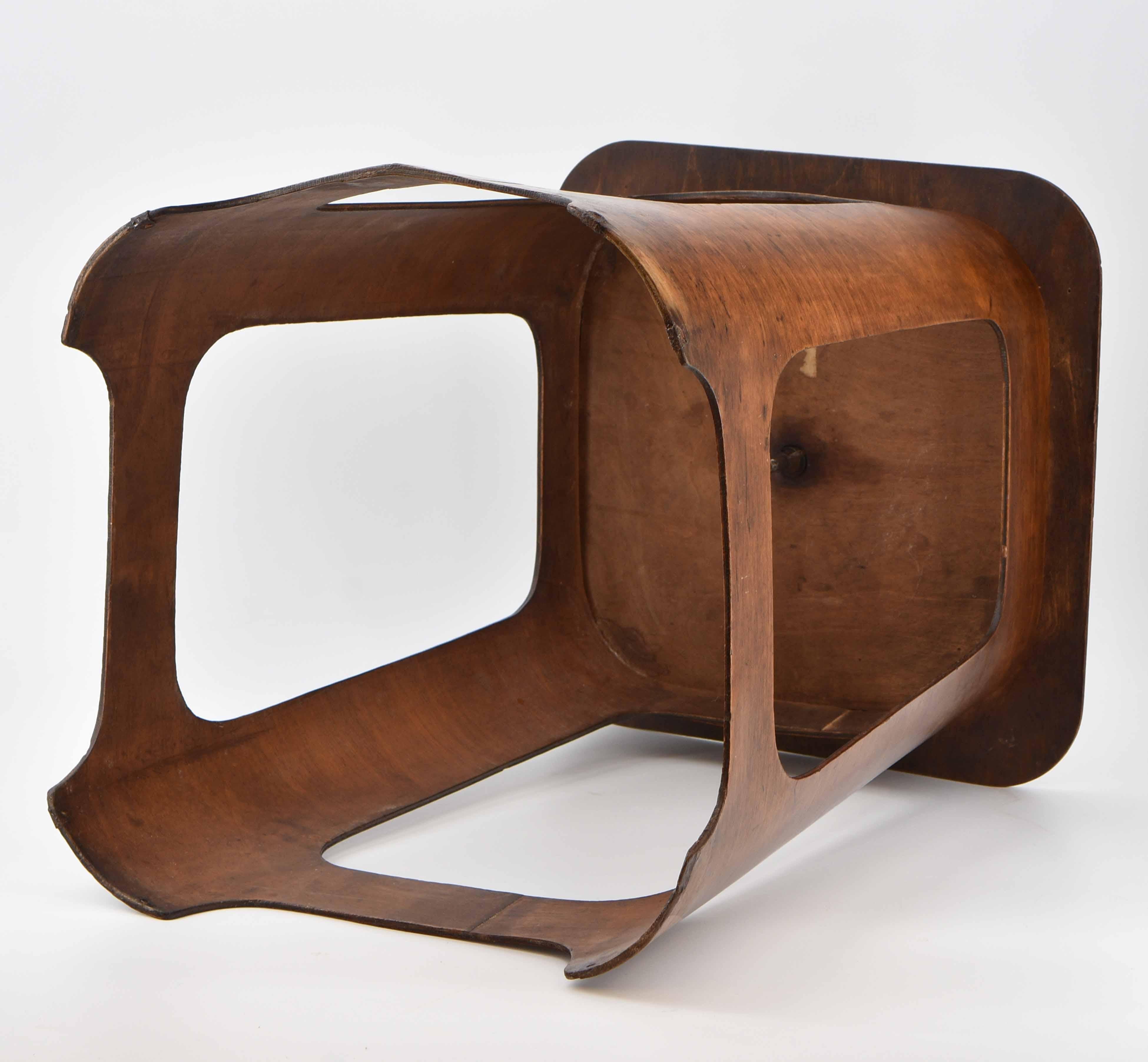 Isokon Plywood Stool Venesta Iconic 1930s Modernism For Sale 3