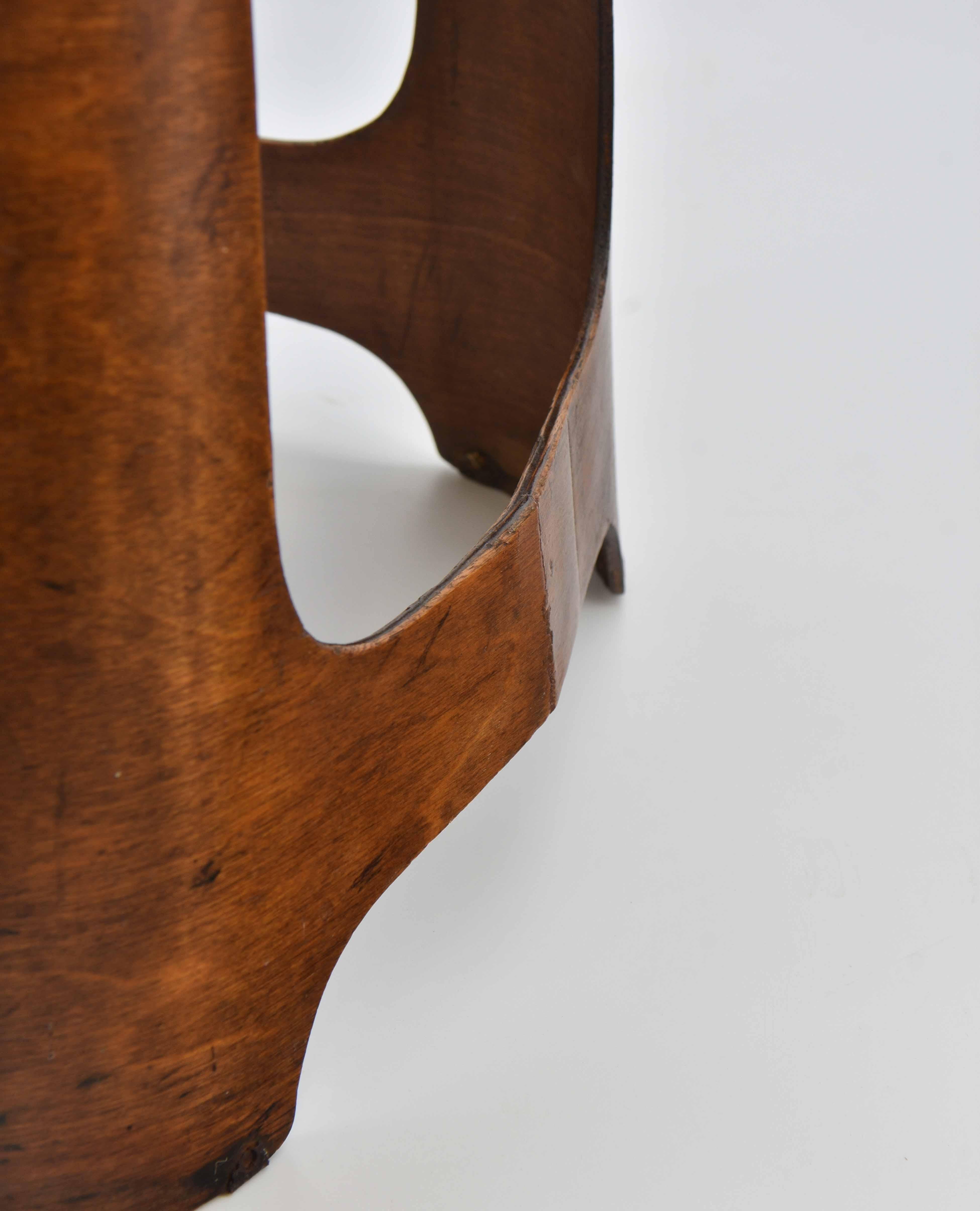 Isokon Plywood Stool Venesta Iconic 1930s Modernism In Fair Condition For Sale In Norwich, GB