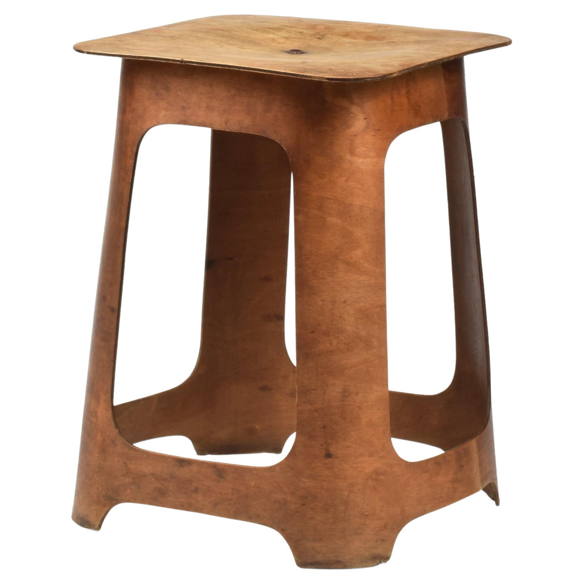 Isokon Stool, Venesta 1930s, attr to Bauhaus designer team incl Gropius & Breuer