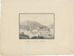 Isola Bella Italy – Antique Lake Maggiore Lithograph View (c.1830)