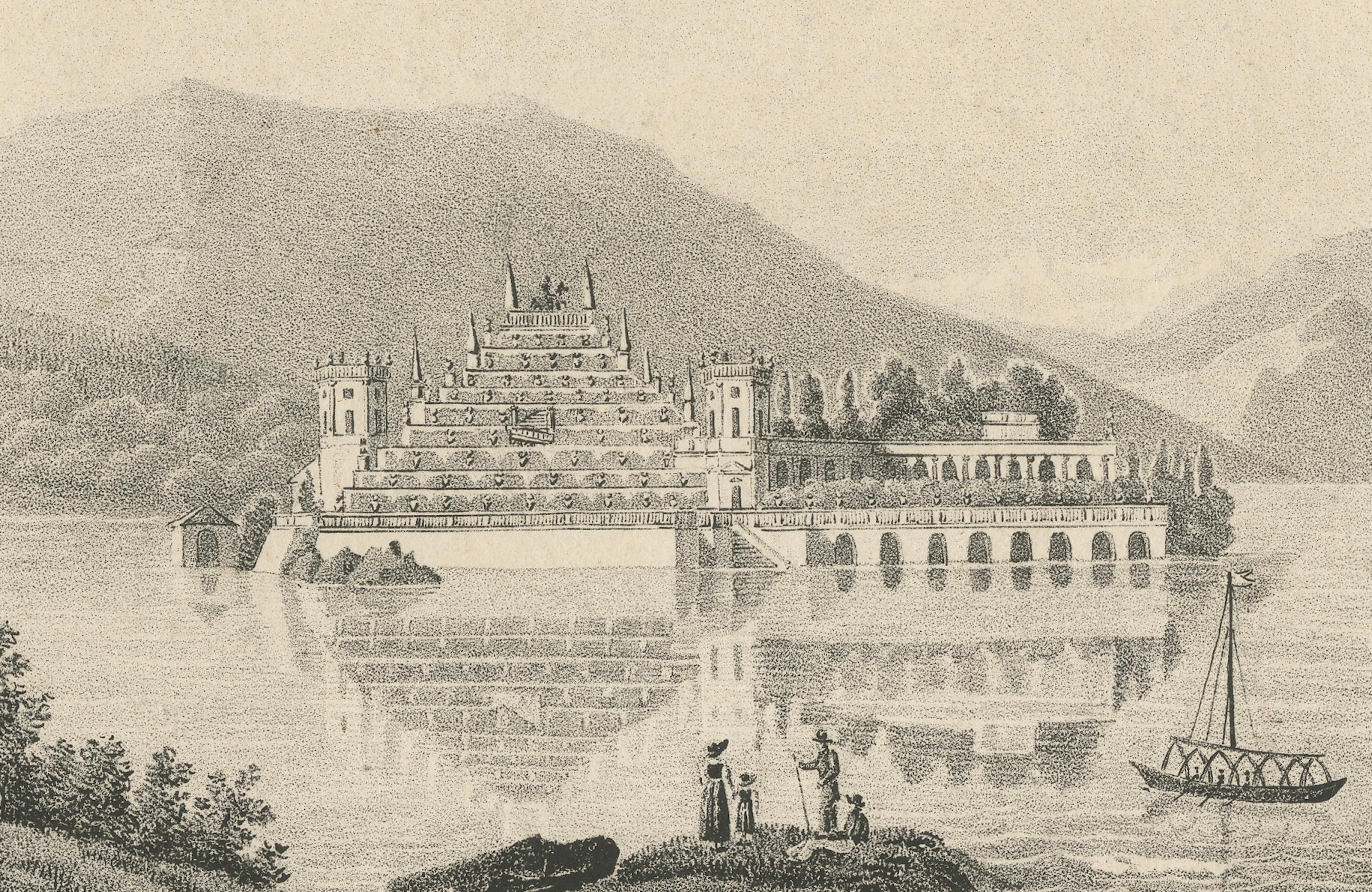 Isola Bella Italy – Antique Lake Maggiore Lithograph View (c.1830)