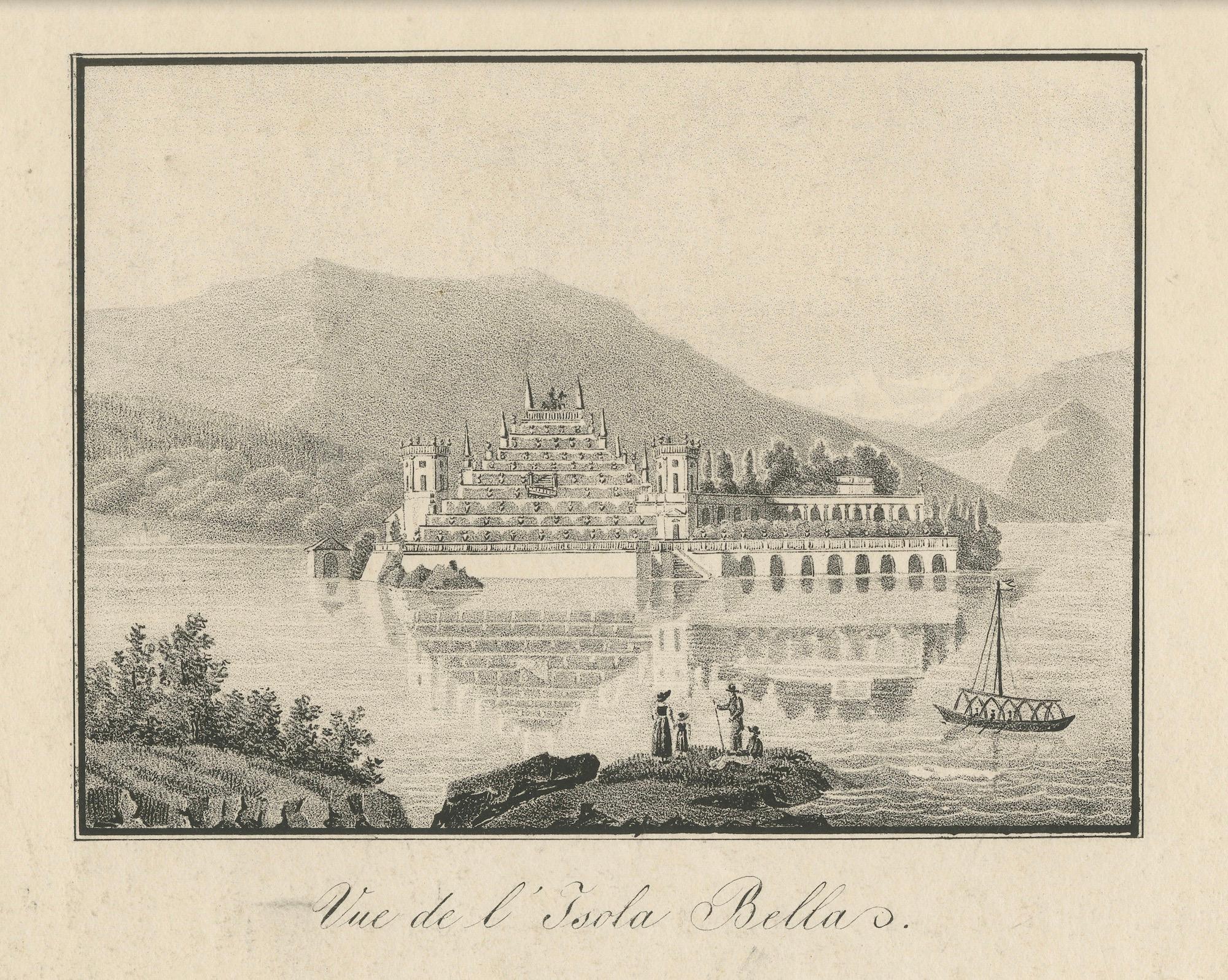Isola Bella Italy – Antique Lake Maggiore Lithograph View (c.1830)