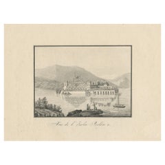 Isola Bella Italy – Antique Lake Maggiore Lithograph View (c.1830)