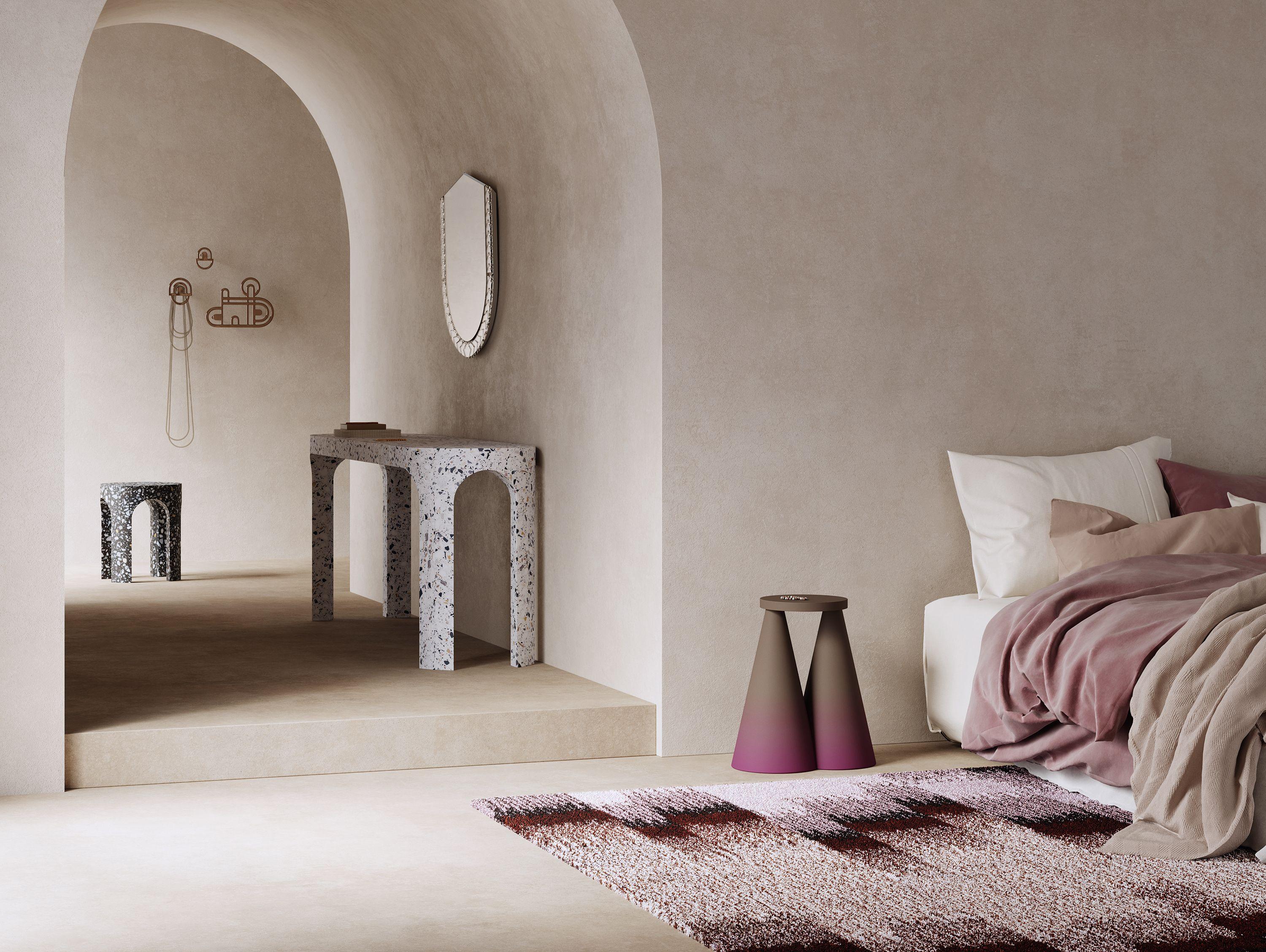 Tavolino Isola /Ceramica conica /Cioccolato, design di Cara /Davide per Portego in vendita 1