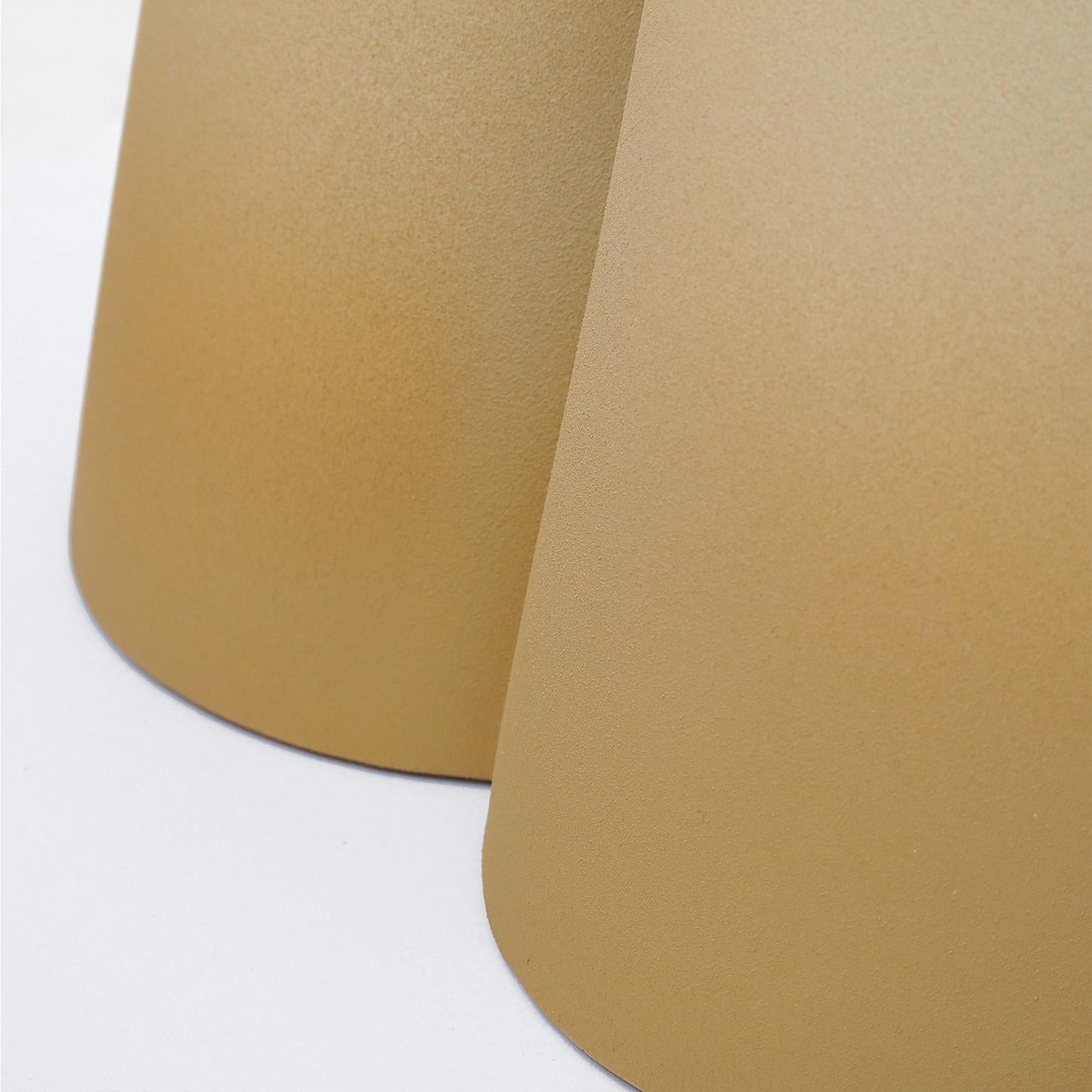 Modern Isola/ Ceramic Conic Side Table/ Honey, Designed by Cara/Davide for Portego