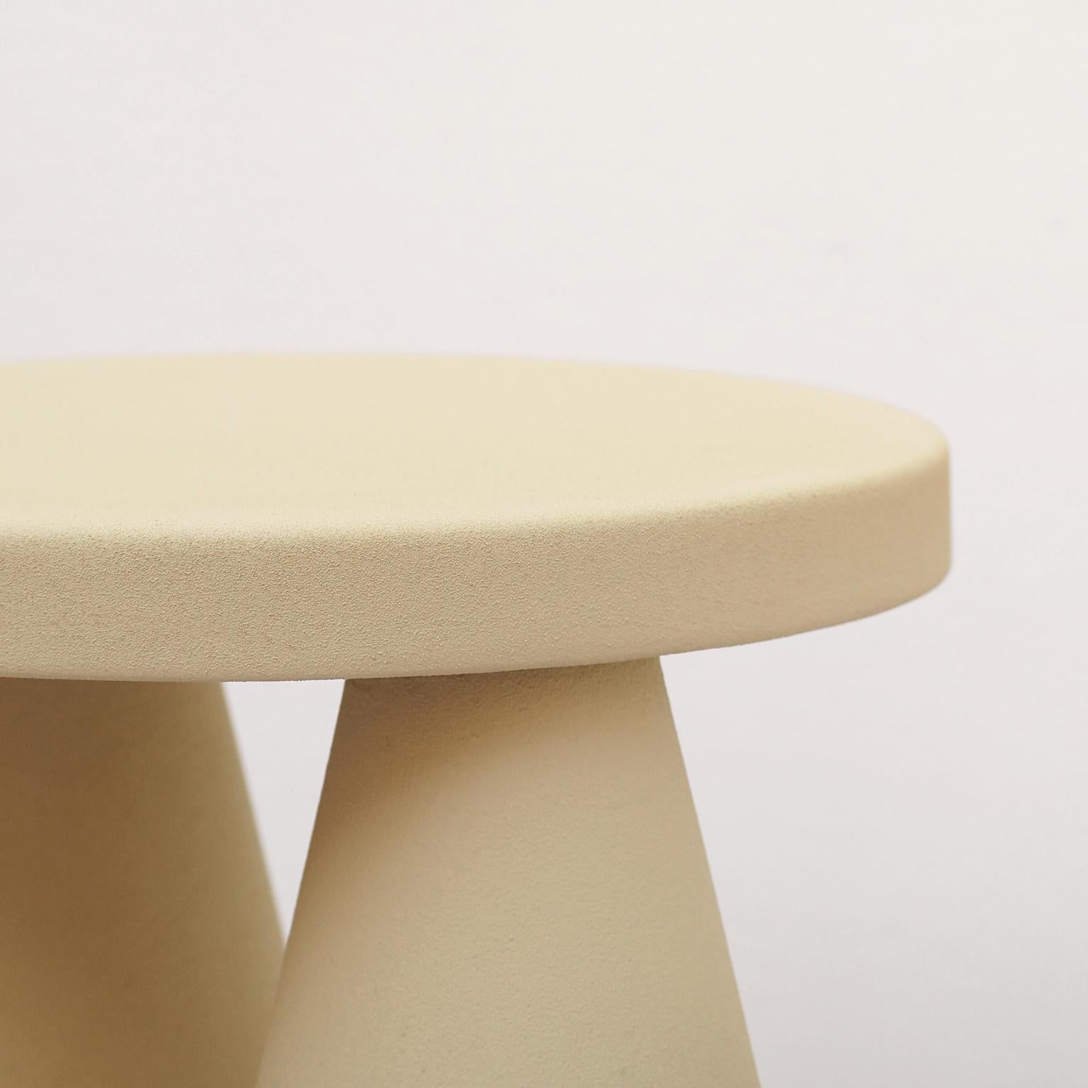 Italian Isola/ Ceramic Conic Side Table/ Honey, Designed by Cara/Davide for Portego
