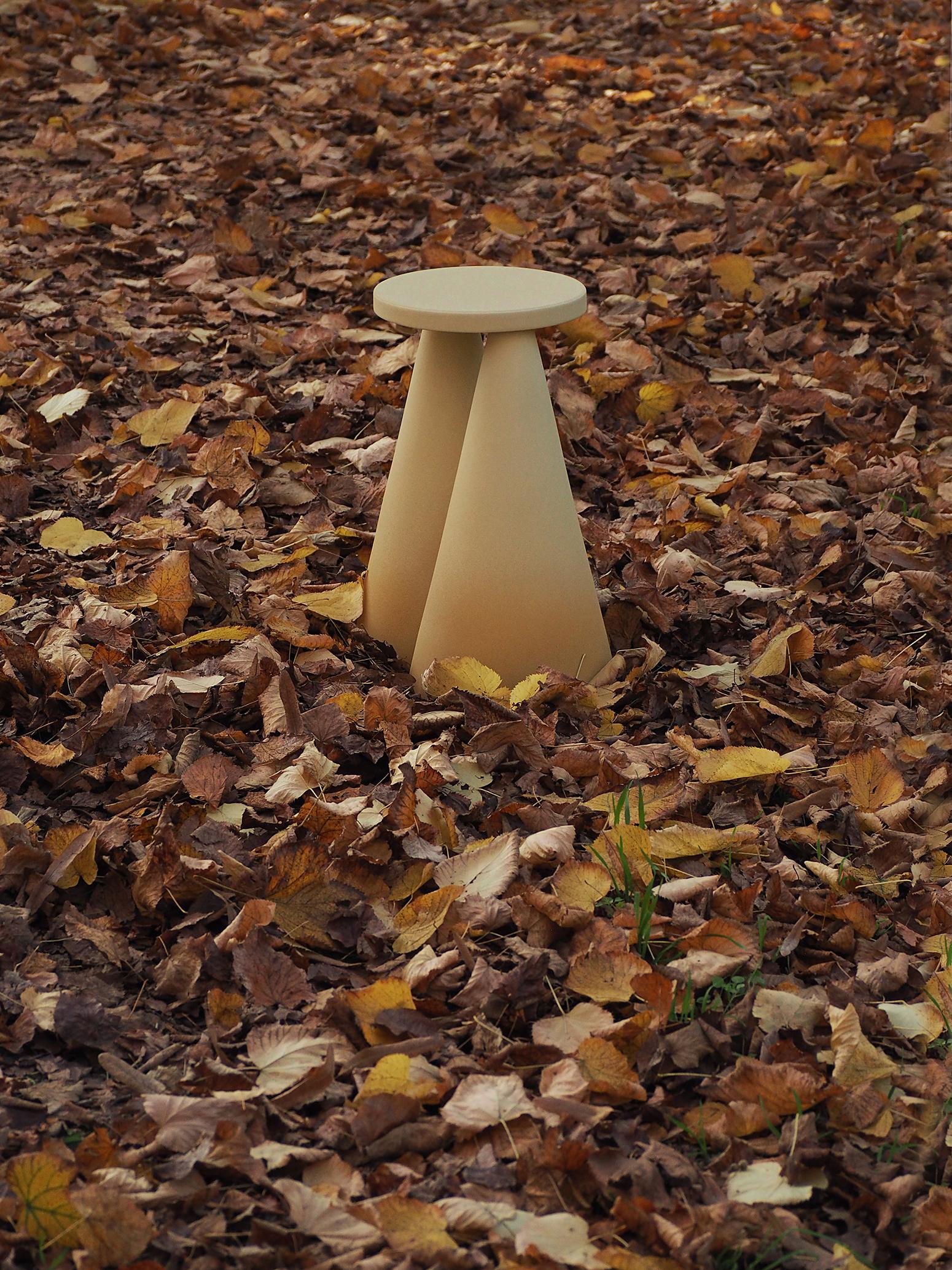Isola/ Ceramic Conic Side Table/ Honey, Designed by Cara/Davide for Portego In New Condition In Stienta, IT