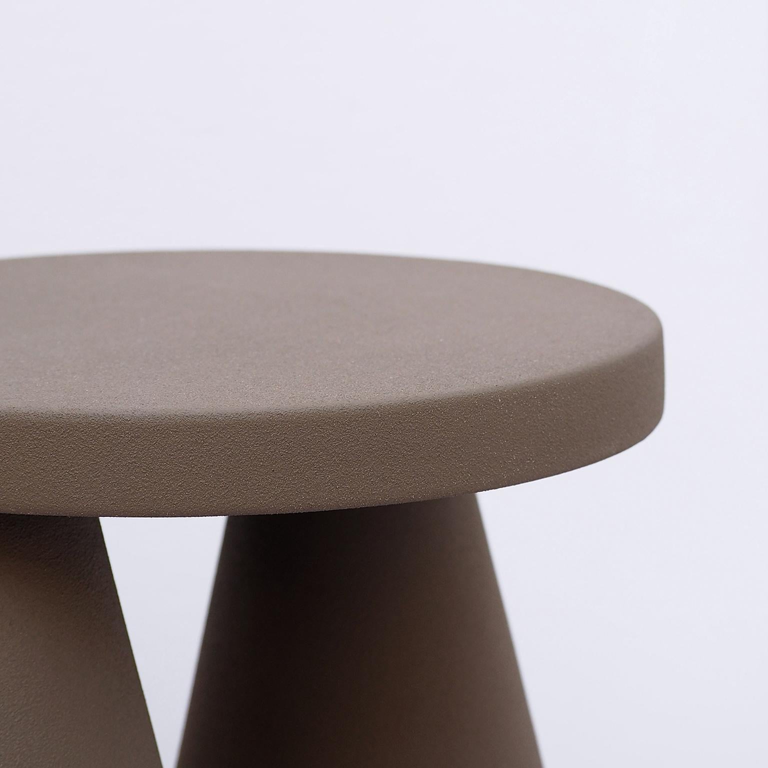Italian Isola/ Ceramic Conic Side Table/ Purple, Designed by Cara/Davide for Portego For Sale