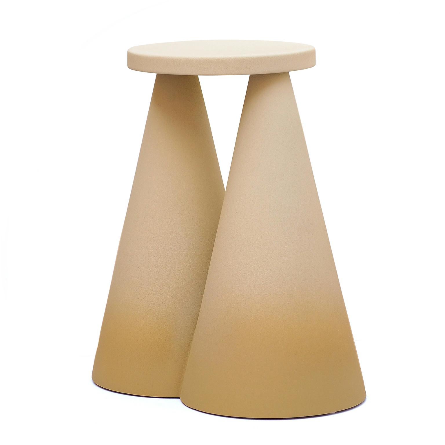 Modern Isola/ Ceramic Side Table/ Honey, Designed by Cara/Davide for Portego For Sale