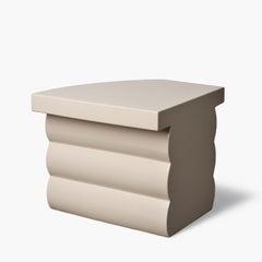 Isola Collection - Beige Ceramic Side Table by Zaven