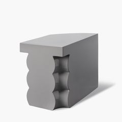 Isola Collection - Gray Ceramic Side Table by Zaven