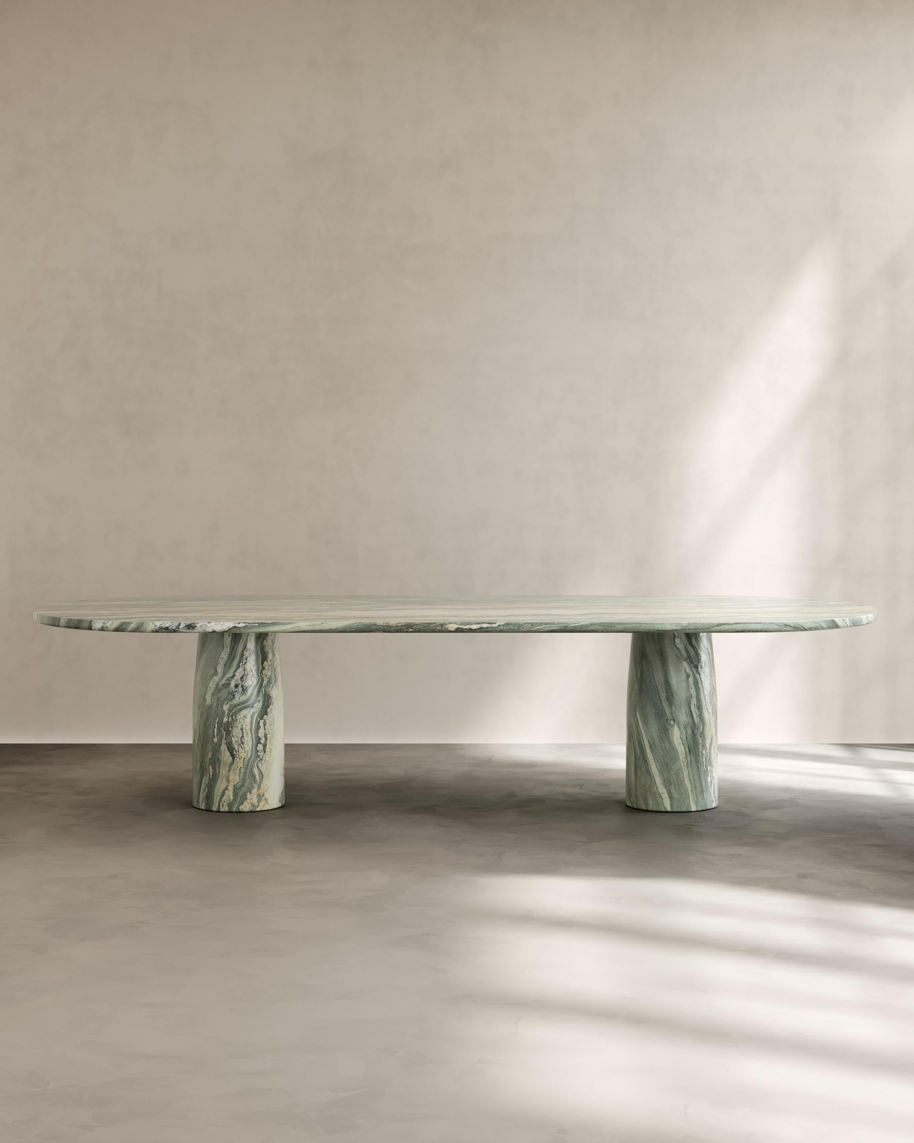 Isola Table à manger IV en travertin Classico Alabastrino par Paloma Editions Neuf - En vente à Geneve, CH