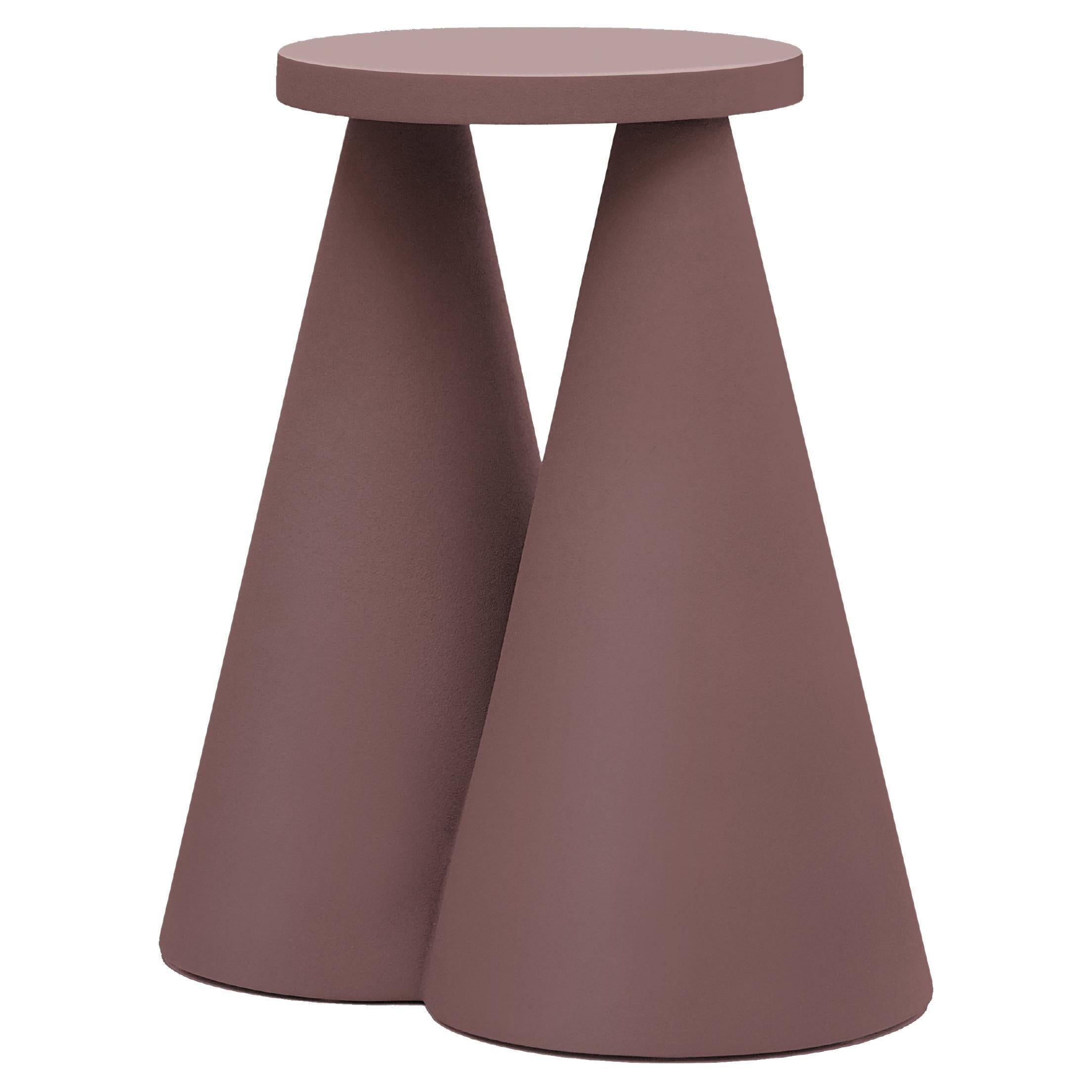 Isola side table by Cara Davide
Dimensions: 25 x 43 x H 45 
Materials: Ceramic /Rough touch finishing

Isola side table is completely made in ceramic using high temperature furnace, to make the material stronger. The large base makes the object