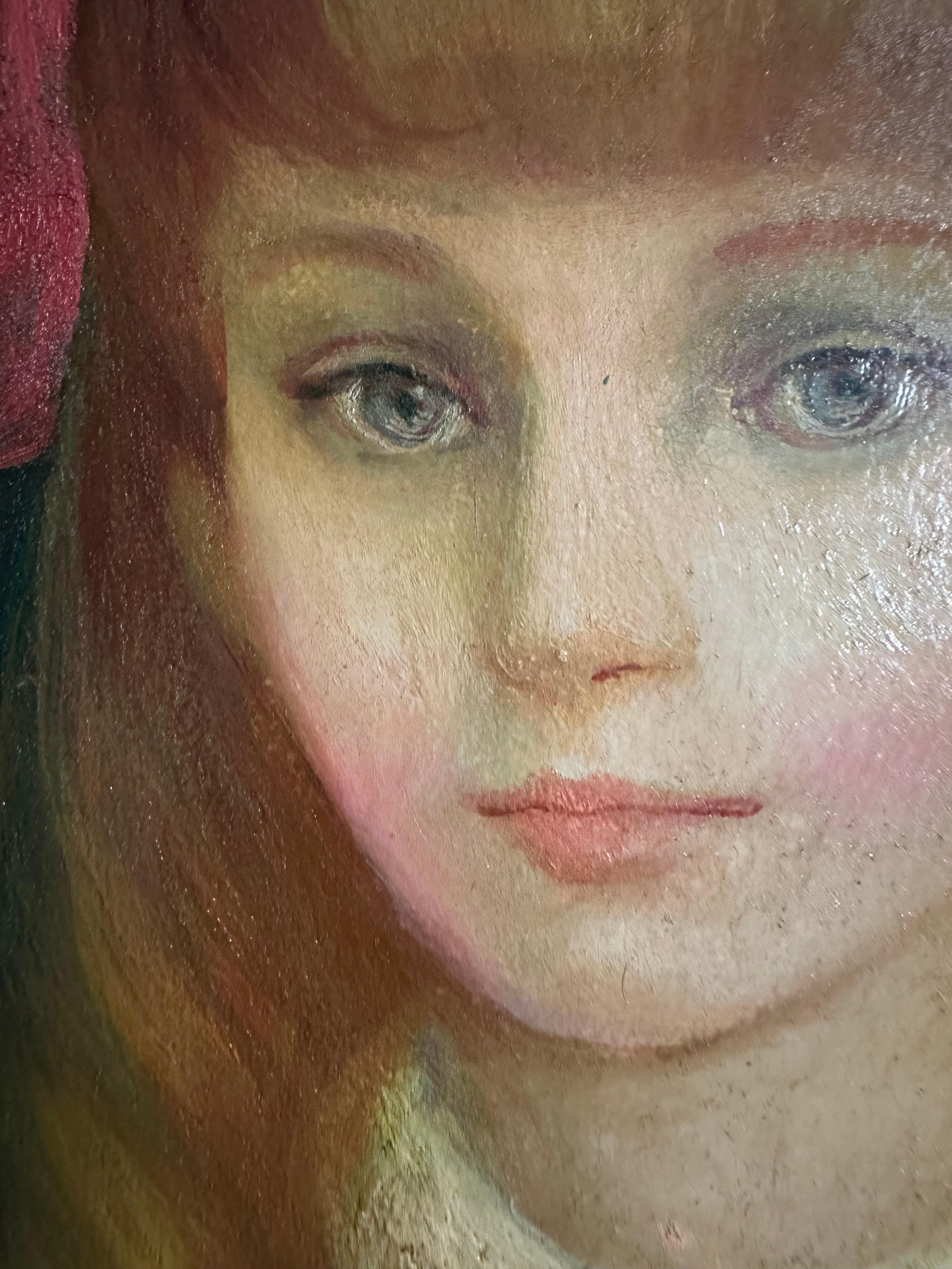 Isolda Hermes de Fonseca
Brasiliano, 1924-2004

Ritratto di giovane donna con bouquet, 1970 ca. 

Olio su pannello di masonite, 24 x 36 pollici. Dimensioni incorniciate: 34 x 46 pollici.

Firmato in basso a sinistra. 

BIBLIOGRAFIA:
Nato a Rio de